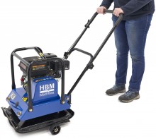 HBM Professionele 6,5 PK trilplaat 15.000N met wielenset en bestrating beschermplaat
