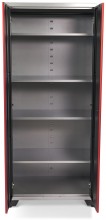 HBM Deluxe dubbele professionele gereedschapskast zwart 91,5 x 57 x 205 cm, 4 planken, gepoedercoat
