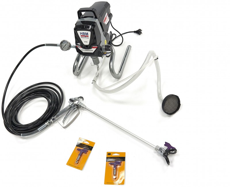 HBM airless malersprøjtemaskine 1010 W 230 V 206 bar 1,5 l/min. HBM airless malersprøjtemaskine 1010 W 230 V 206 bar 1,5 l/min.