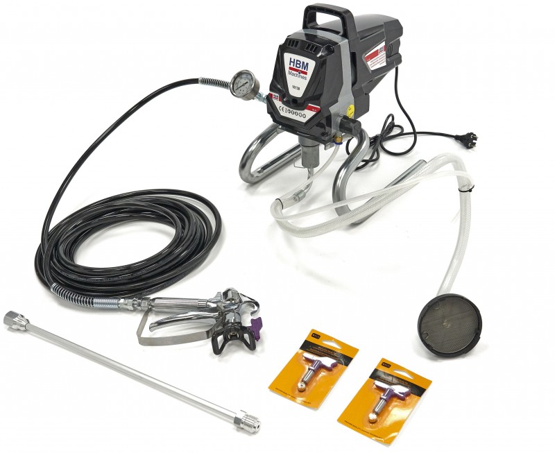 HBM airless malersprøjtemaskine 1010 W 230 V 206 bar 1,5 l/min. HBM airless malersprøjtemaskine 1010 W 230 V 206 bar 1,5 l/min.