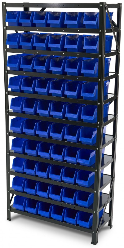 HBM bakkenkast opbergsysteem stelling met 60 opbergbakken 78 x 32 x 167 cm HBM bakkenkast opbergsysteem stelling met 60 opbergbakken 78 x 32 x 167 cm