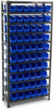 HBM bakkenkast opbergsysteem stelling met 60 opbergbakken 78 x 32 x 167 cm HBM bakkenkast opbergsysteem stelling met 60 opbergbakken 78 x 32 x 167 cm