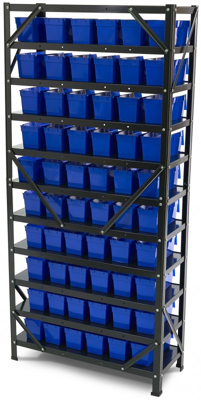 HBM bakkenkast opbergsysteem stelling met 60 opbergbakken 78 x 32 x 167 cm HBM bakkenkast opbergsysteem stelling met 60 opbergbakken 78 x 32 x 167 cm