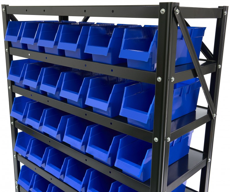 HBM bakkenkast opbergsysteem stelling met 60 opbergbakken 78 x 32 x 167 cm HBM bakkenkast opbergsysteem stelling met 60 opbergbakken 78 x 32 x 167 cm