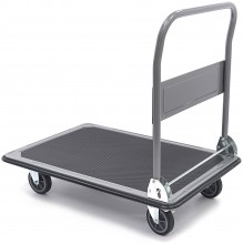 HBM Opvouwbare transportwagen 350 kg met rem, inklapbaar, 4 wielen, max. belasting 350 kg