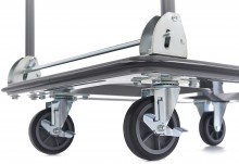 HBM Opvouwbare transportwagen 350 kg met rem, inklapbaar, 4 wielen, max. belasting 350 kg