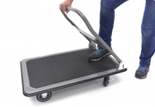HBM Opvouwbare transportwagen 350 kg met rem, inklapbaar, 4 wielen, max. belasting 350 kg