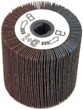 HBM brede schuurlamellenrol voor satineermachine/borstelmachine met kantelbare kop - 420 watt
