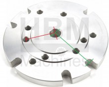 HBM Aluminium Flens 150 mm voor 100 en 125 mm Klauwplaat DIN 6350