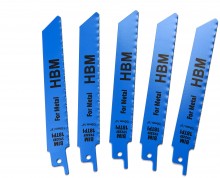 HBM 5-delt 150 mm 18 TPI bajonetsavklingesæt til metal HBM 5-delt 150 mm 18 TPI bajonetsavklingesæt til metal