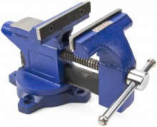 HBM 115 mm Bankschroef met Pijpklem, Breedte 50 mm, Lengte 45 mm, Uitlading 55 mm