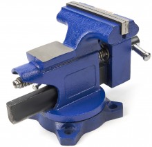 HBM 115 mm Bankschroef met Pijpklem, Breedte 50 mm, Lengte 45 mm, Uitlading 55 mm