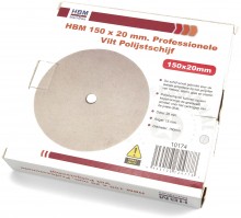 HBM Professionel Filtpolerskive 150 x 20 mm til Metal HBM Professionel Filtpolerskive 150 x 20 mm til Metal