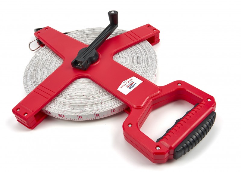 HBM Fiberglass Meetband 100 m x 13 mm - Meetlint Landmeter - cm, inch, mm HBM Fiberglass Meetband 100 m x 13 mm - Meetlint Landmeter - cm, inch, mm