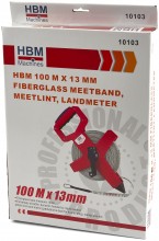 HBM Fiberglass Meetband 100 m x 13 mm - Meetlint Landmeter - cm, inch, mm HBM Fiberglass Meetband 100 m x 13 mm - Meetlint Landmeter - cm, inch, mm