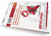 HBM Fiberglass Meetband 100 m x 13 mm - Meetlint Landmeter - cm, inch, mm HBM Fiberglass Meetband 100 m x 13 mm - Meetlint Landmeter - cm, inch, mm