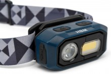 HBM oplaadbare hoofdlamp met bewegingssensor 480 lumen, dimbaar, 3 functies, 60° kantelbaar, lithium accu
