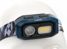HBM oplaadbare hoofdlamp met bewegingssensor 480 lumen, dimbaar, 3 functies, 60° kantelbaar, lithium accu