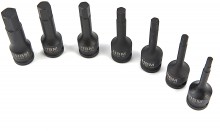 HBM Lange Inbus Krachtdoppenset 3/8 inch, 7-delig, 60 mm, chromevanadium, met opbergkoffer