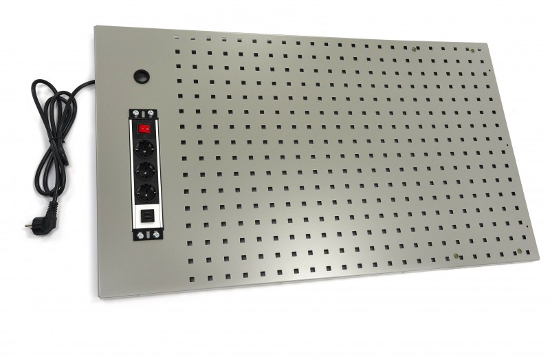 HBM gereedschapsbord 105 x 61 cm met stekkerdoos voor werkplaatsinrichting