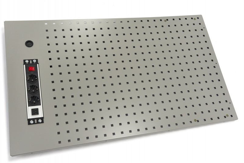 HBM gereedschapsbord 105 x 61 cm met stekkerdoos voor werkplaatsinrichting