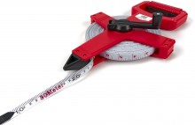 HBM Fiberglass Meetband 50 m x 13 mm - Meetlint Landmeter Centimeter Inch Millimeter
