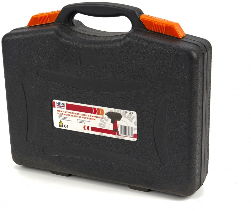 HBM Professionel 1/2 inch Komposit Pneumatisk Slagnøglesæt 800 Nm 0,25 in Luftindtag HBM Professionel 1/2 inch Komposit Pneumatisk Slagnøglesæt 800 Nm 0,25 in Luftindtag