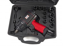 HBM Professionel 1/2 inch Komposit Pneumatisk Slagnøglesæt 800 Nm 0,25 in Luftindtag HBM Professionel 1/2 inch Komposit Pneumatisk Slagnøglesæt 800 Nm 0,25 in Luftindtag