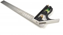 HBM Verstelbare Combinatie Winkelhaak 300 mm met Libel, Millimeter
