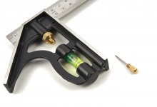 HBM Verstelbare Combinatie Winkelhaak 300 mm met Libel, Millimeter
