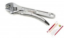 HBM Professionele Verstelbare Moersleutel 250 mm met Griptang Functie, Chromevanadium