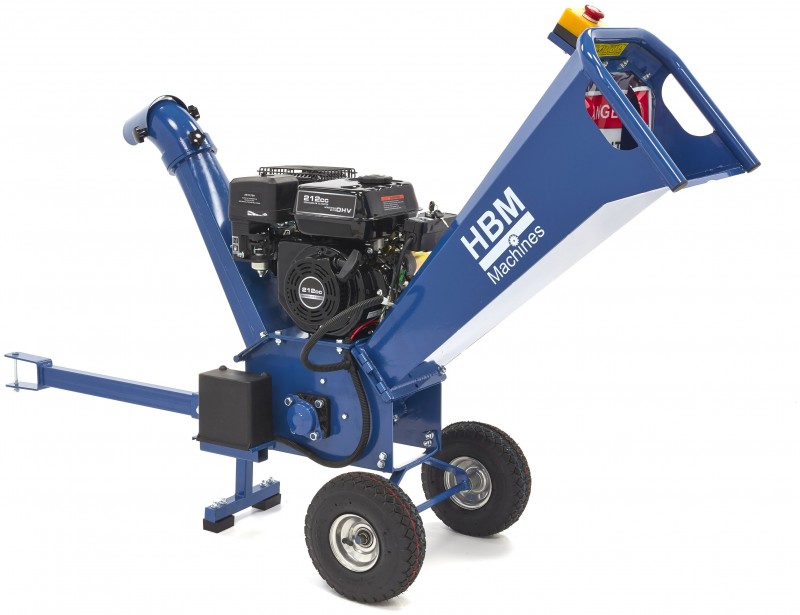 HBM Benzin flishugger træflishugger 4-Takt 7 HK 212 cc Elektrisk og snorstart 4,5 kW