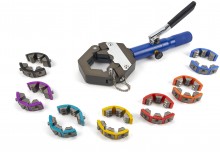 HBM professionele hydraulische krimptang voor hydraulische slang, 80 kN, 14 mm slag, inclusief opbergkoffer