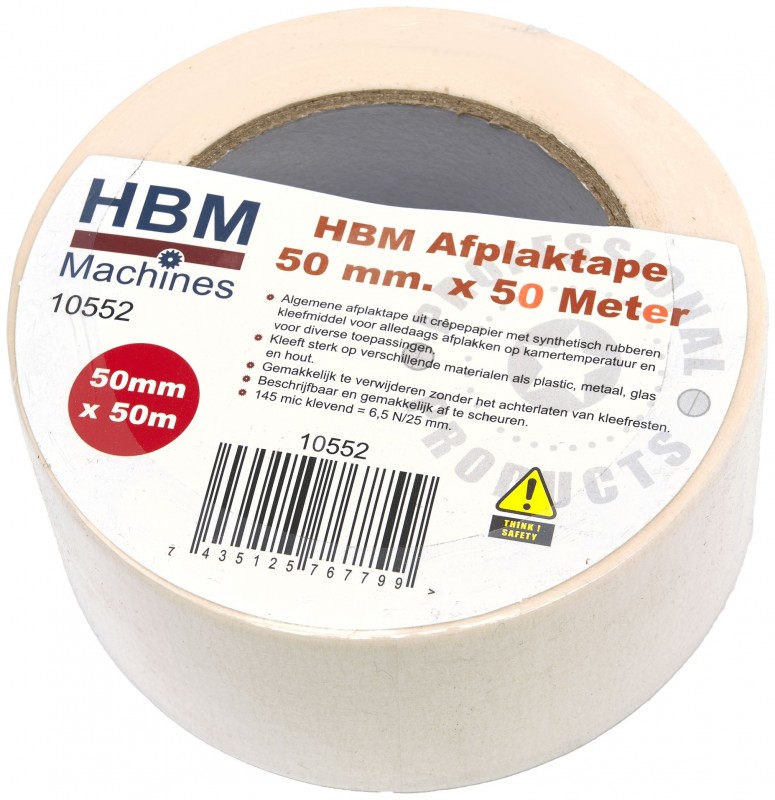 HBM Afplaktape 50 mm x 50 m