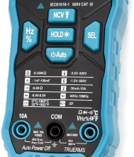 HBM Professionele Digitale Multimeter Model 2 met Kabelvinder en LED Verlichting - Ampère, Voltage, Weerstand, Temperatuur