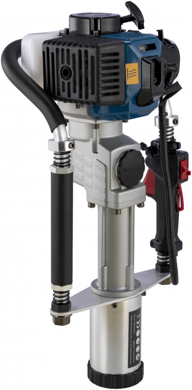 HBM Profi 2-takt palenrammer/heimachine 32,7 cc benzine, 55 J, 2300 bpm, 11 kg, adapter 45 mm