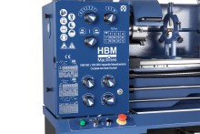 HBM metaaldraaibank 360 x 1000 DRO 400 V met koelinstallatie en verlichting