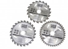 HBM 3-delt 184 mm Profi cirkelsavklingesæt med reduktionsringe til træ og kunststof HBM 3-delt 184 mm Profi cirkelsavklingesæt med reduktionsringe til træ og kunststof
