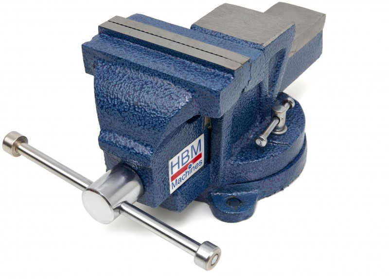 HBM Profi Bankschroef met Draaibaar Onderstel – Maximale Klembreedte 100 mm