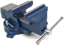 HBM Profi Bankschroef 125 mm met Draaibaar Onderstel, Maximale Opening 110 mm, Hoogte 145 mm