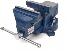 HBM Profi Bankschroef 125 mm met Draaibaar Onderstel, Maximale Opening 110 mm, Hoogte 145 mm