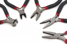 HBM 5-delige tangenset in etui | combinatietang, langbektang, naaldneustang recht en schuin, zijkniptang