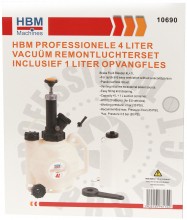HBM 4 Liter Vacuüm Remontluchterset met 1 Liter Opvangfles, Werkdruk 2 Bar, Nettogewicht 2 kg