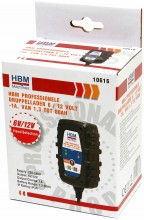 HBM Professionele Druppellader 6 / 12 Volt â€“ 1A. Van 1,3 tot 60AH 