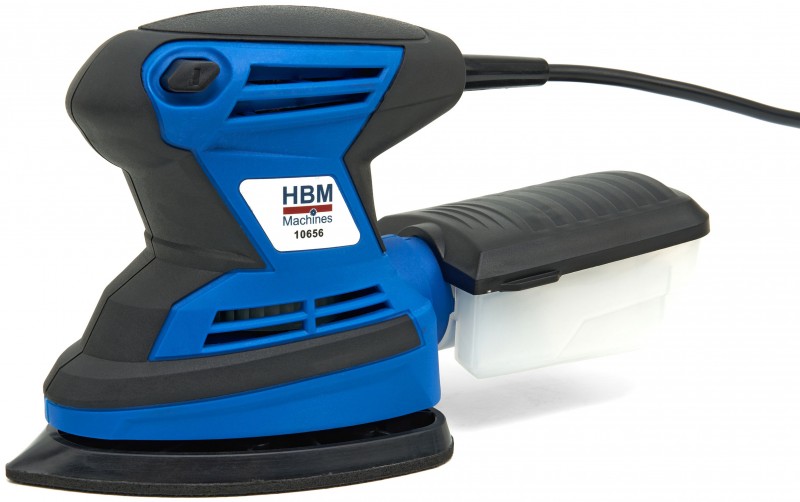 HBM 200 W Håndfladesliber - Multifunktionel - Inkluderer 12 Slibeplader - 230 V - Til Træ. HBM 200 W Håndfladesliber - Multifunktionel - Inkluderer 12 Slibeplader - 230 V - Til Træ.