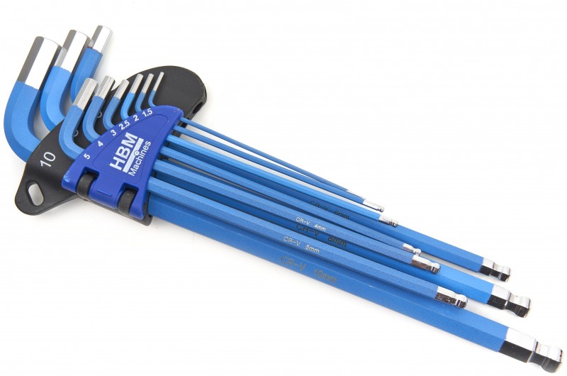 HBM 36-delt professionelt unbrakonøglesæt mm, inch og Torx.