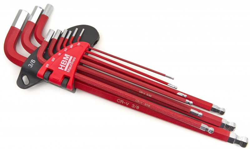 HBM 36-delt professionelt unbrakonøglesæt mm, inch og Torx.