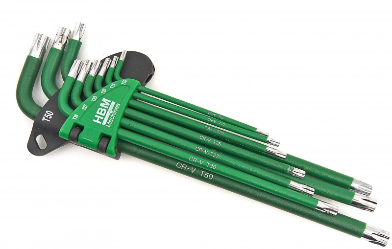 HBM 36-delt professionelt unbrakonøglesæt mm, inch og Torx.