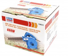 HBM 600 Watt Elektrische Luchtblazer en Zuiger met Afneembare Luchtpijp - Isolatieklasse 130