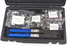 HBM 202-delig slangklem assortiment met klembandtang voor 1-oor slangklemmen inclusief opbergkoffer